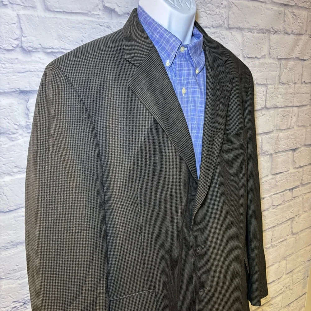 Oscar De La Renta Men's Blazer Jacket Size 46 Long Light Green Two Button Wool